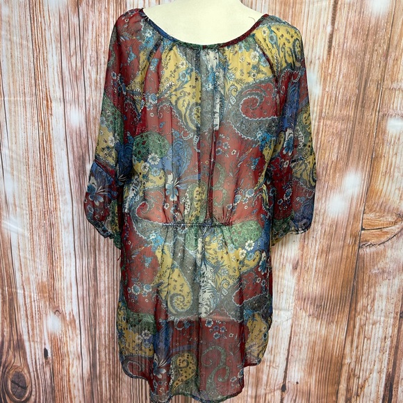 Maurices Semi-Sheer Button Front Top - Picture 5 of 9